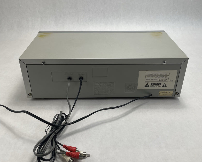 Sear's & Roebuck Double Cassette Player Reorder Tested Working Mdl 93284