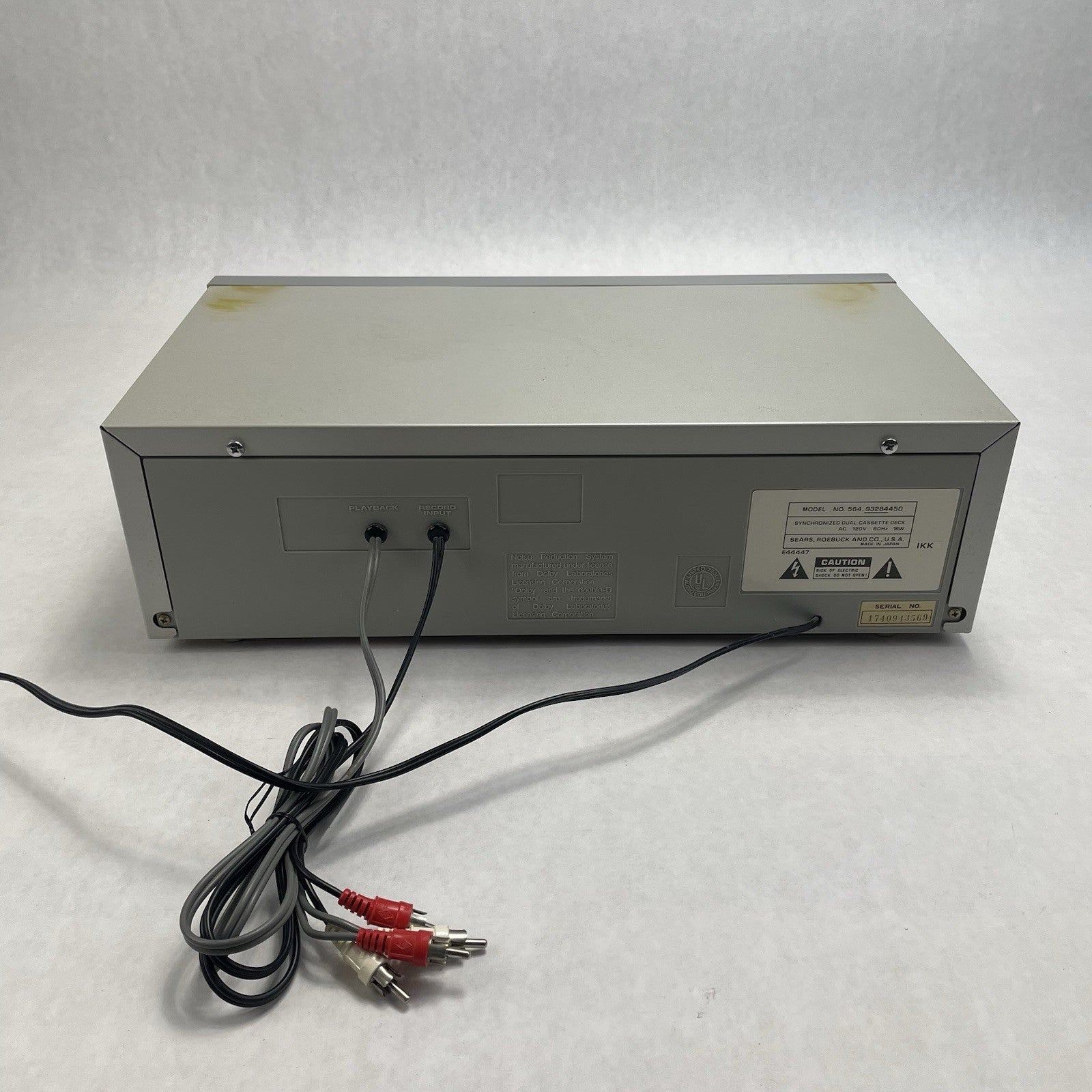 Sear's & Roebuck Double Cassette Player Reorder Tested Working Mdl 932845