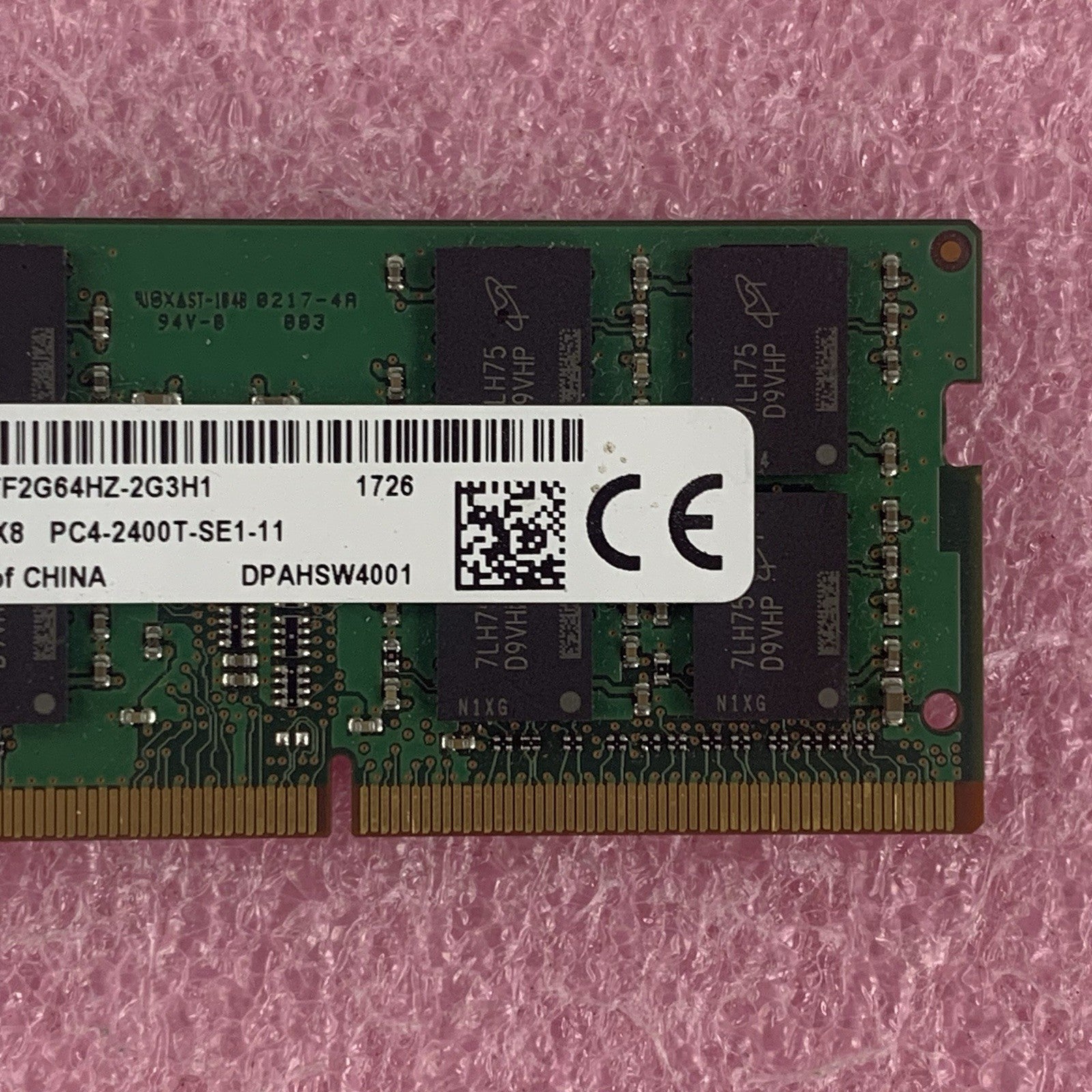 Micron MTA16ATF2G64HZ-2G3H1 16 GB DDR4 2400MHz PC4-19200 260-Pin Laptop RAM3