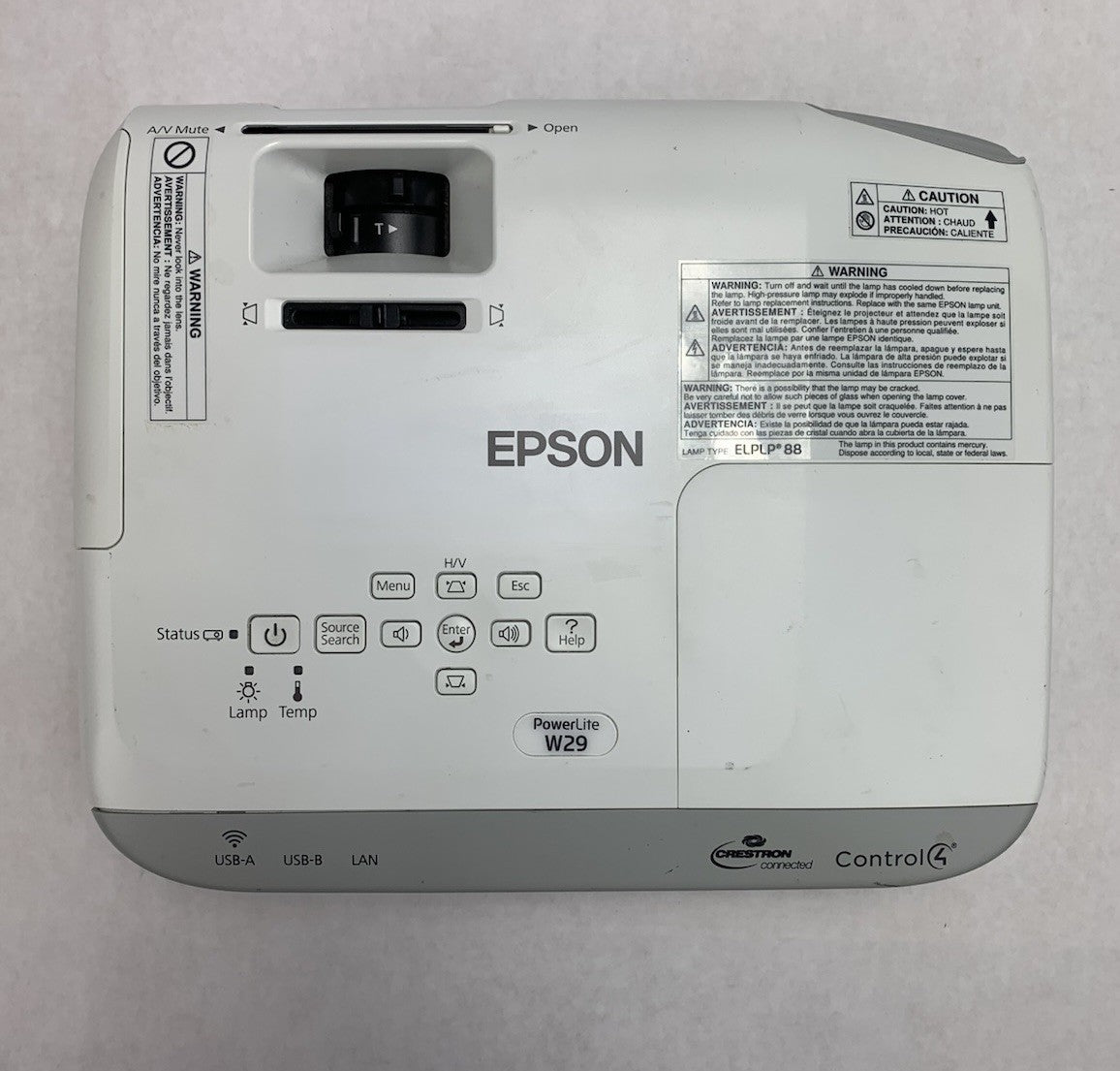 Epson PowerLite W29 H690A LCD Lamp Projector 252 Lamp Hours - No Remote5