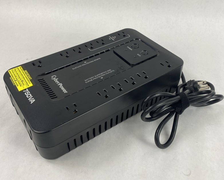 Cyber Power EC750G Ecologic UPS 12 Outlet 6 Surge 750VA 120V Tested No Battery