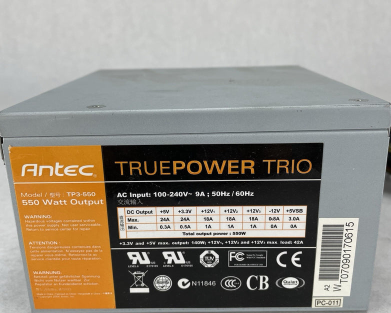 Antec TruePower Trio TP3-550 550W Power Supply Untested