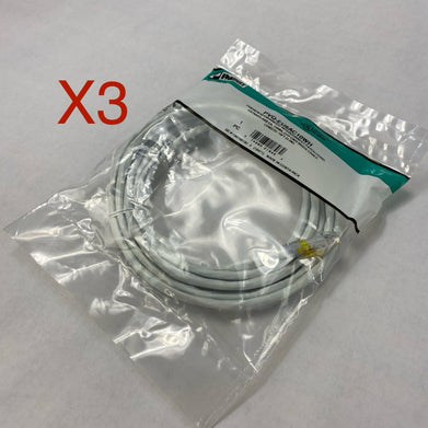 Enhanced Patch Cord CAT 6A PVQ- EU6AC10WH Panview IQ 10FT - Lot of 3