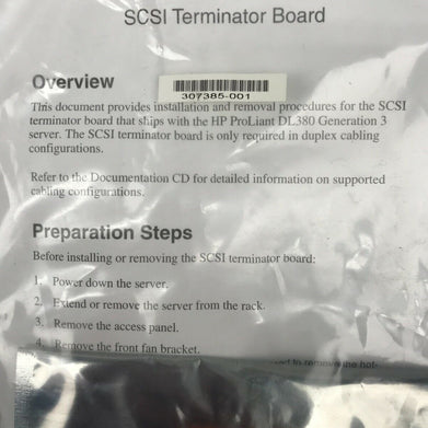 HP SCSI Terminator Board 307385-001