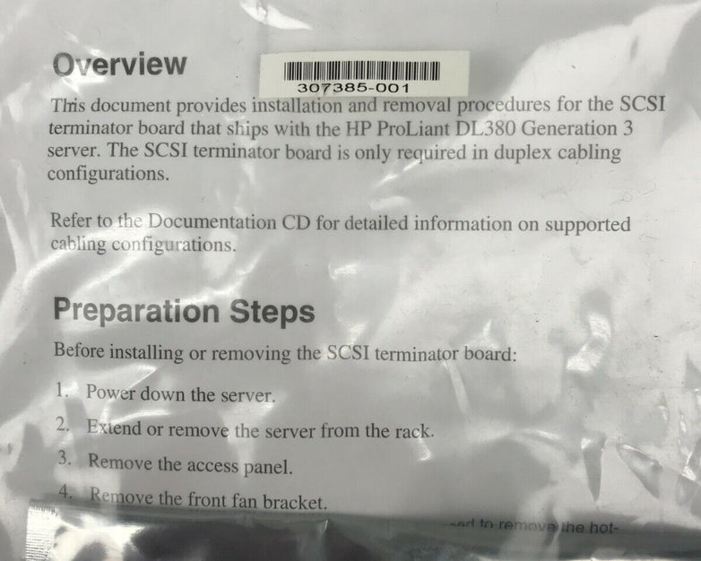 HP SCSI Terminator Board 307385-001
