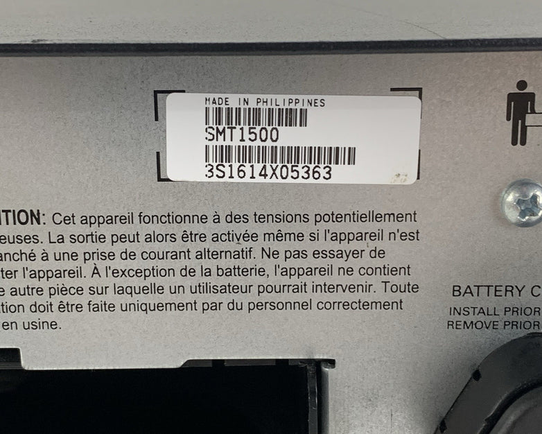 APC SMT1500 1500 120V 8 Outlet Battery Backup Power Supply Tested No Batteries