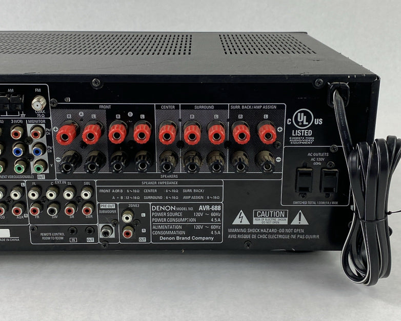 Denon AVR-688 AV Surround Receiver Tested - No Remote