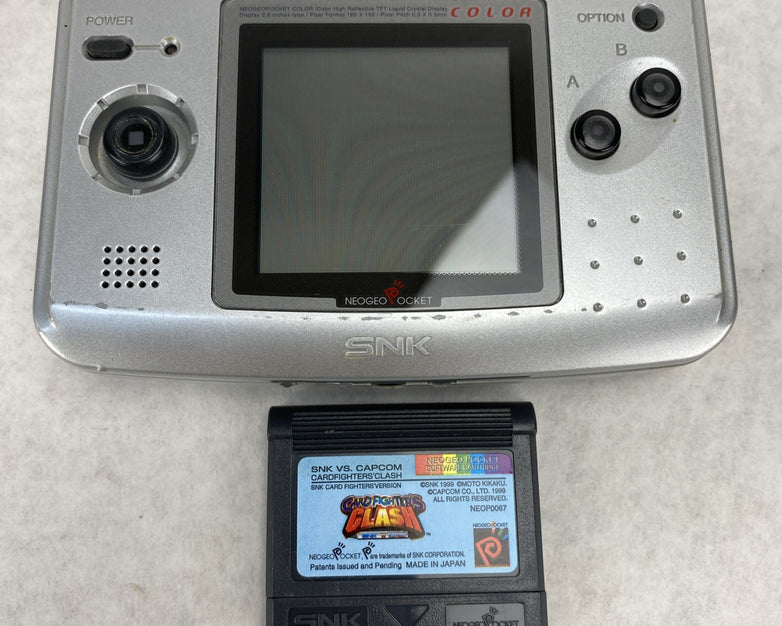 SNK Neo Geo Pocket Color Console With Card Fighters Flash Game - Tested