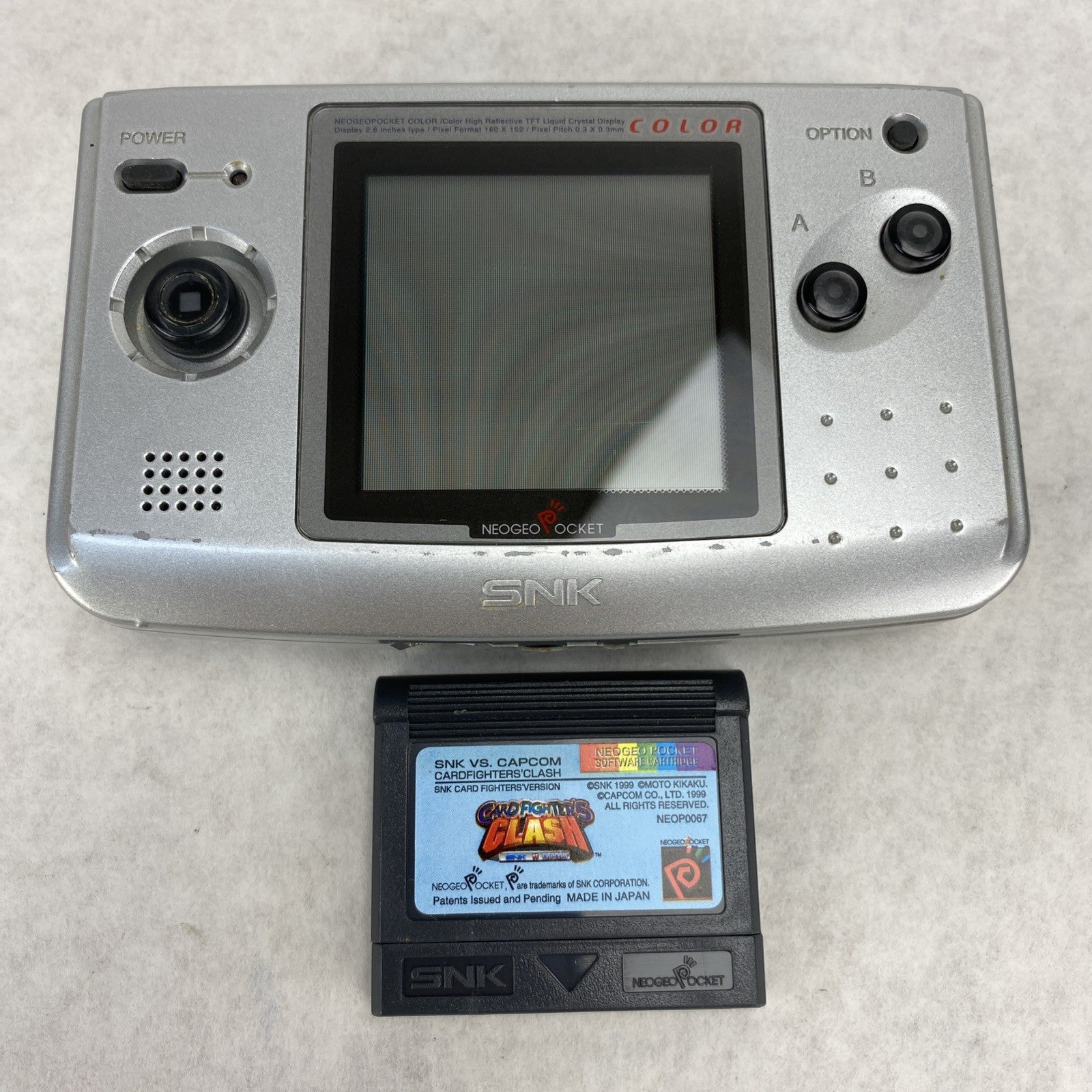 SNK Neo Geo Pocket Color Console With Card Fighters Flash Game - Tested1