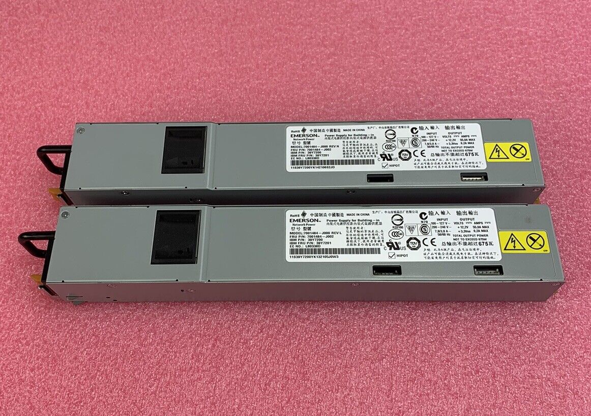 Emerson 7001484-J000 REV L / REV N Server Power Supplies (Lot of 2)
