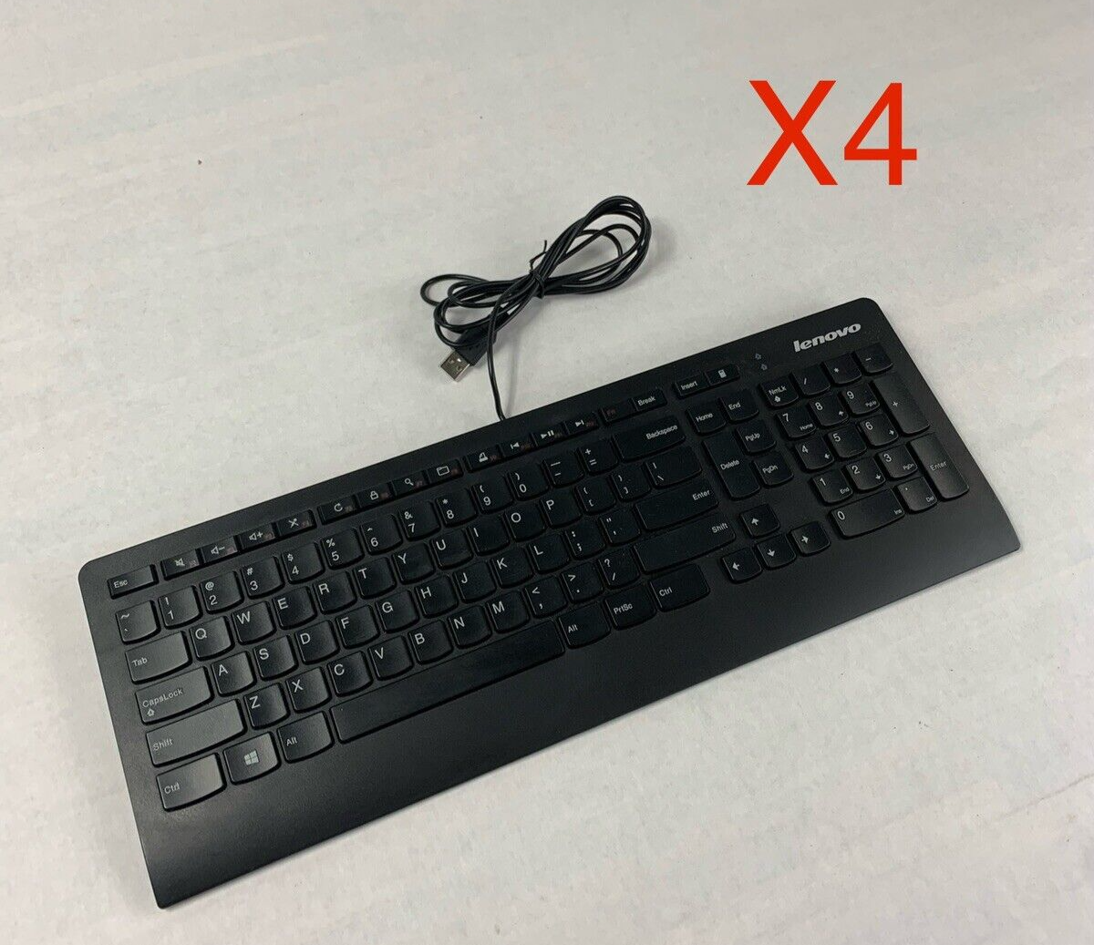 Lot of 4 Lenovo KU-0989 Keyboard 54Y9489