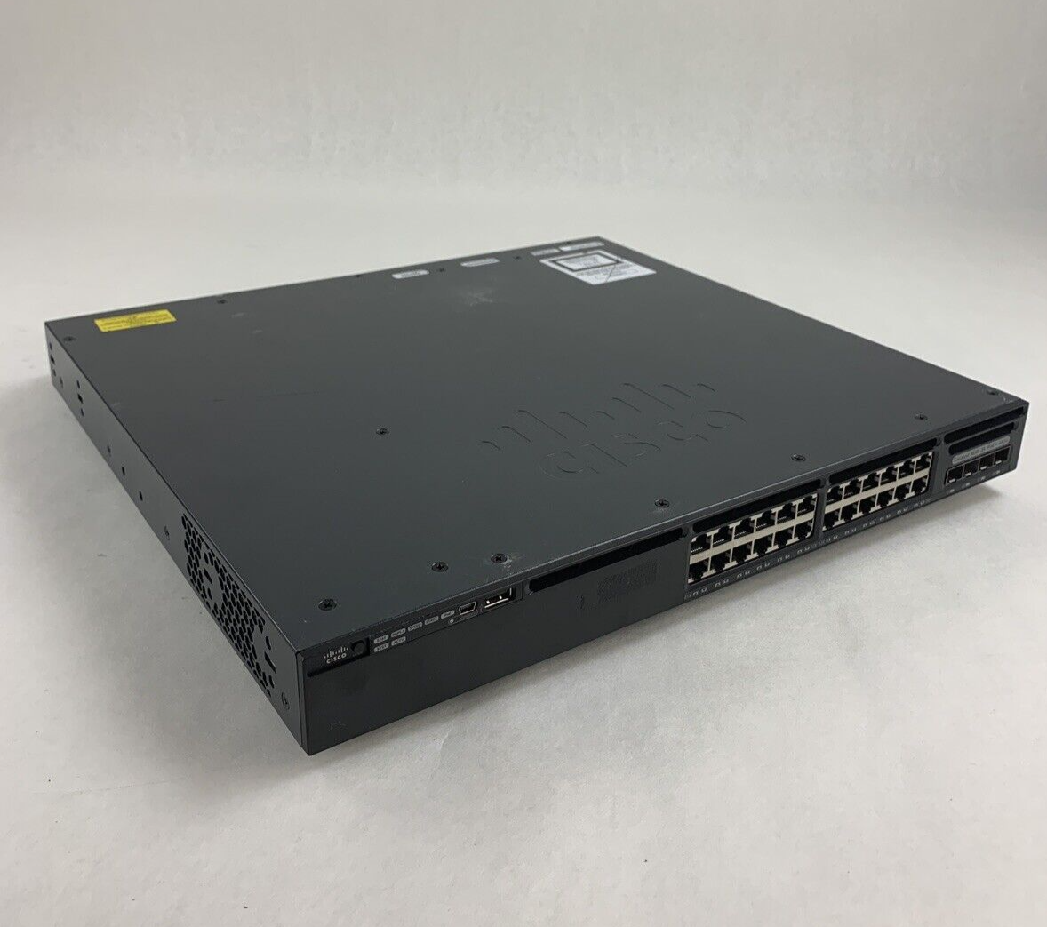 Cisco WS-C3650-24PS-S 24-Port Gigabit PoE Switch Managed Tested Bad Fan