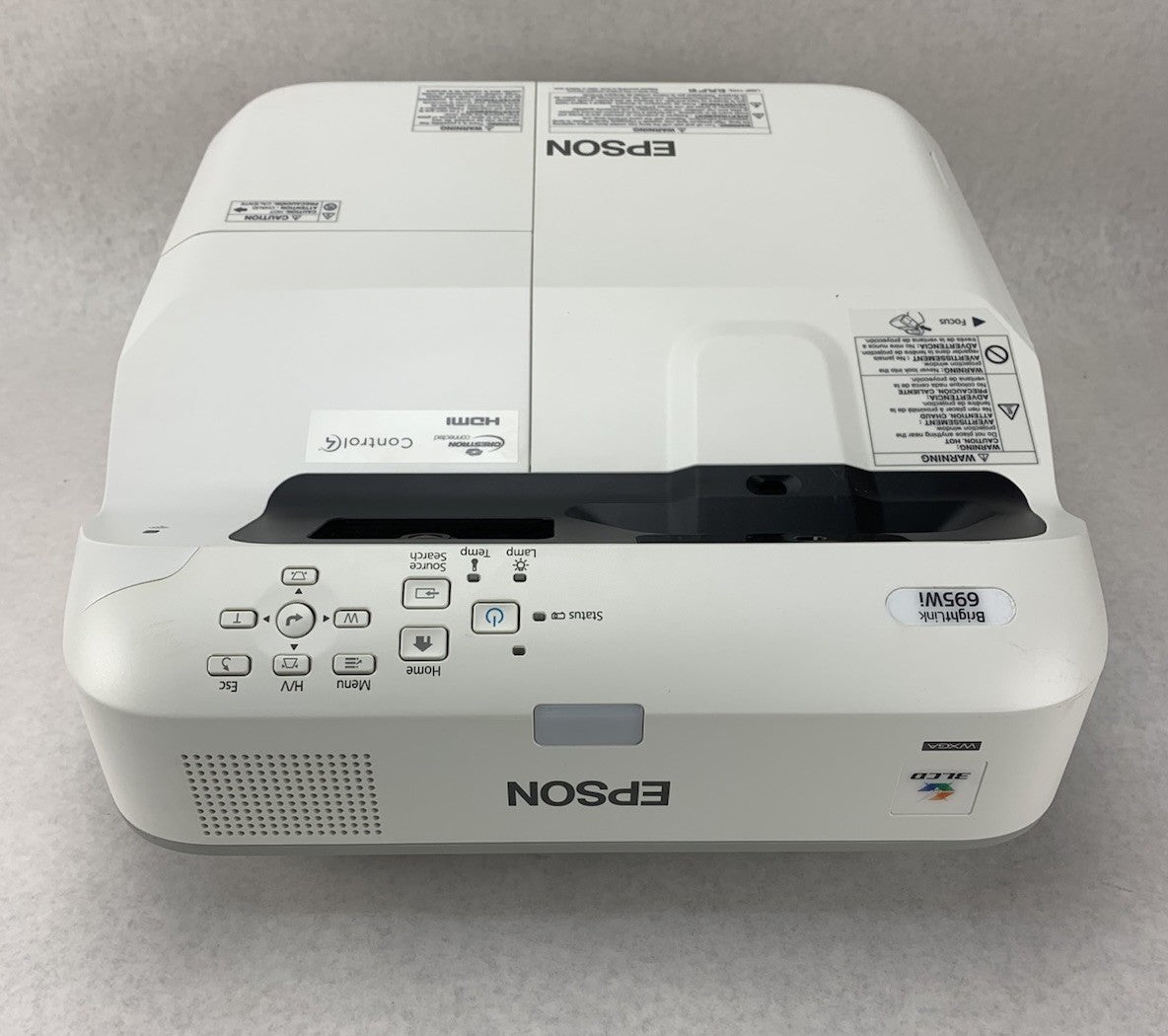 Epson PowerLite 695Wi H740A LCD Lamp Projector 1258 Lamp Hours - No Remote3