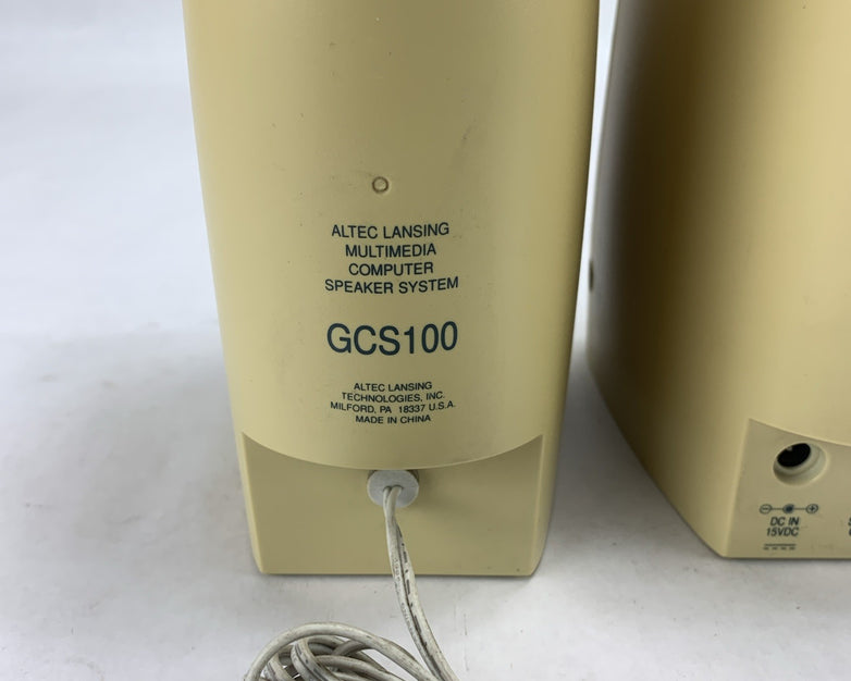 Altec Lansing GCS100 Multimedia Computer Speaker System - No DC Adapter - Tested