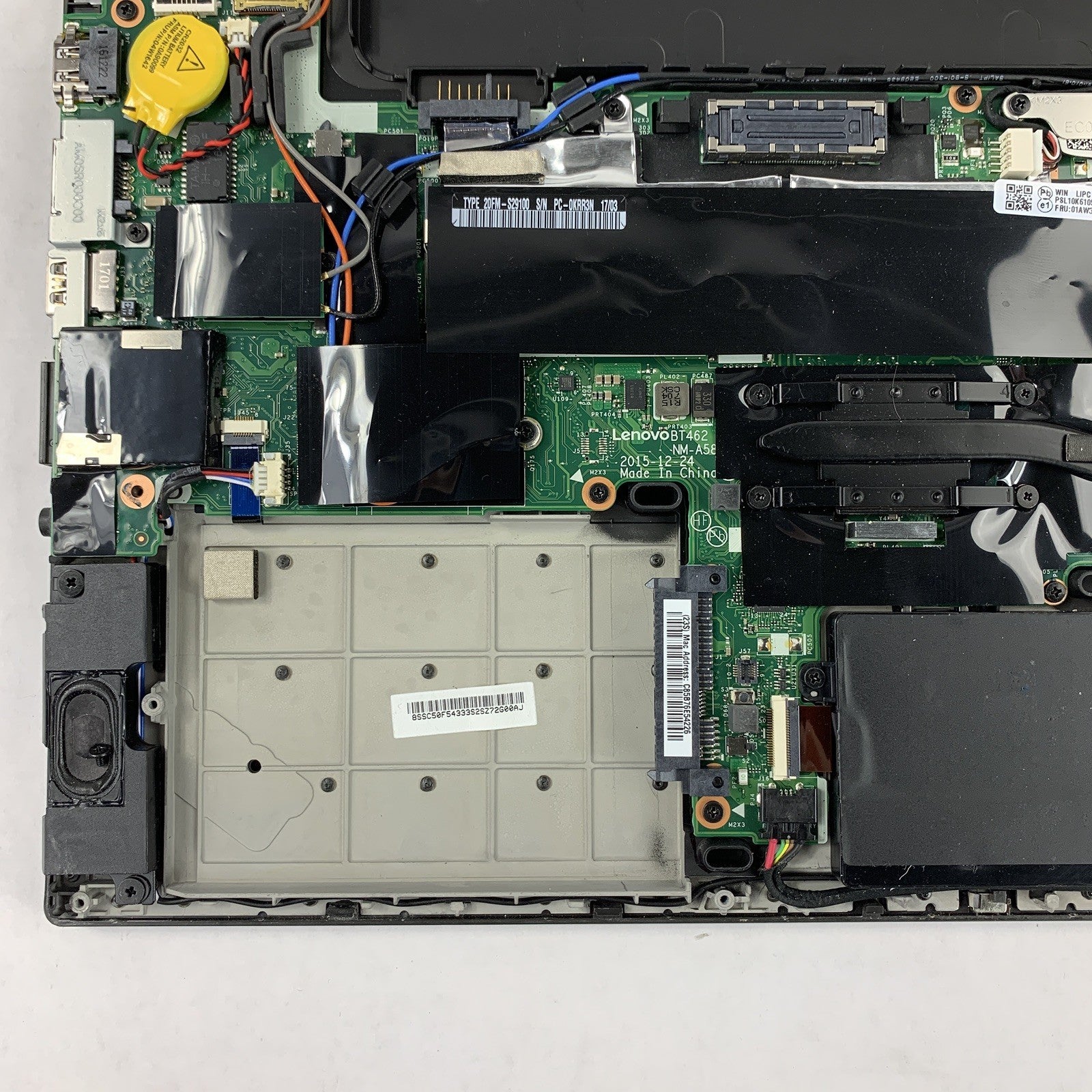 Lenovo Thinkpad T460 Core i5-6300U 2.4 GHz 8 GB Ram No OS No HDD No AC