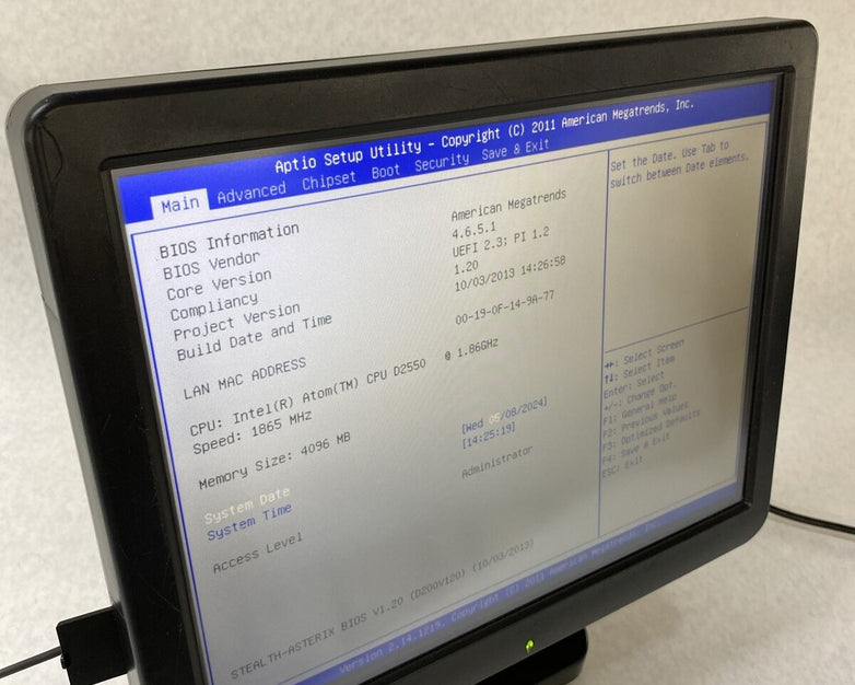 PioneerPOS AsterixTouch-X5 15" AIO Intel Atom D2250 1.86GHz 4GB RAM No HDD