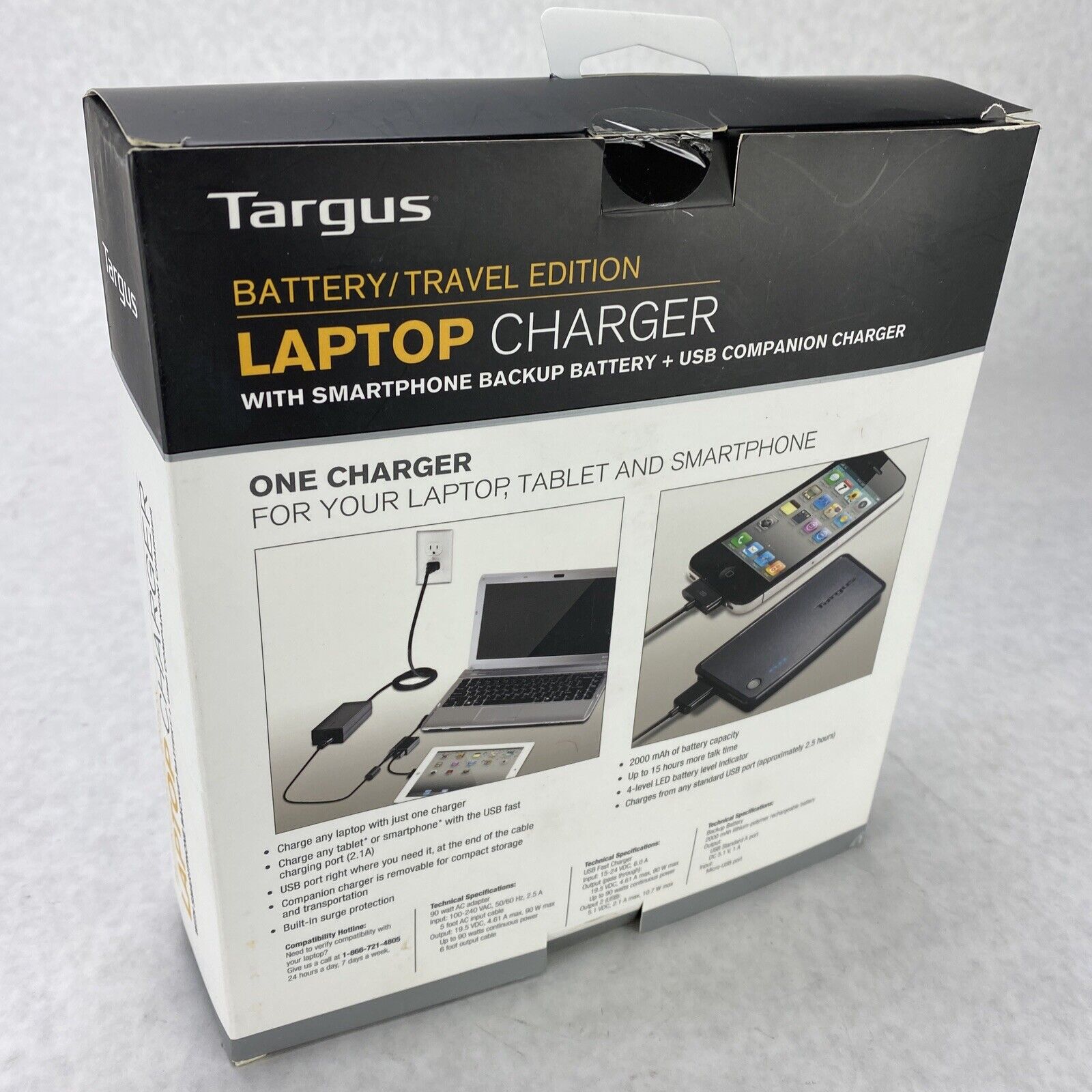 Targus APM035US Battery/Travel Edition 90W Laptop or Smartphone Charger