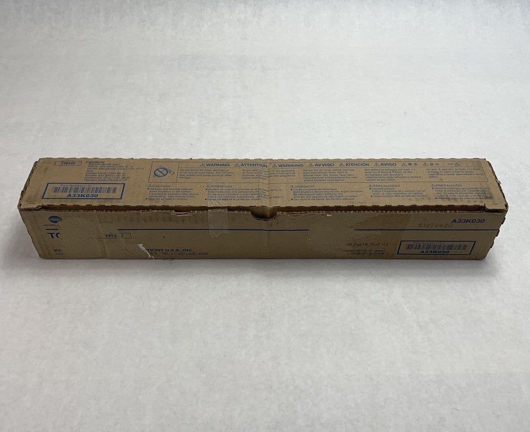 Konica Minolta TN322 A33K030 Black Toner Cartridge - Open Box7