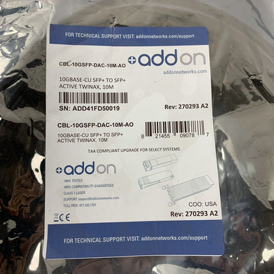 Addon 10GBASE-CU Twinax 10M Active Cable AO-ADAC-10GE+10M