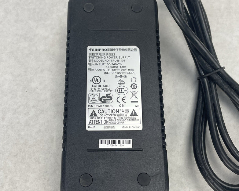 SINPRO SPU65-105 Power Supply Adapter 12V 5.41A VSX 3000 2-Pin Molex