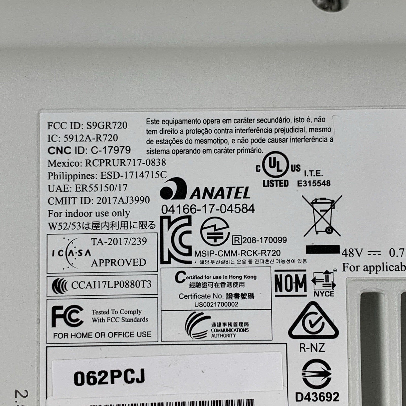 Ruckus R720 802.11ac Wireless Indoor Access Point Tested Reset No Cords or Mount5