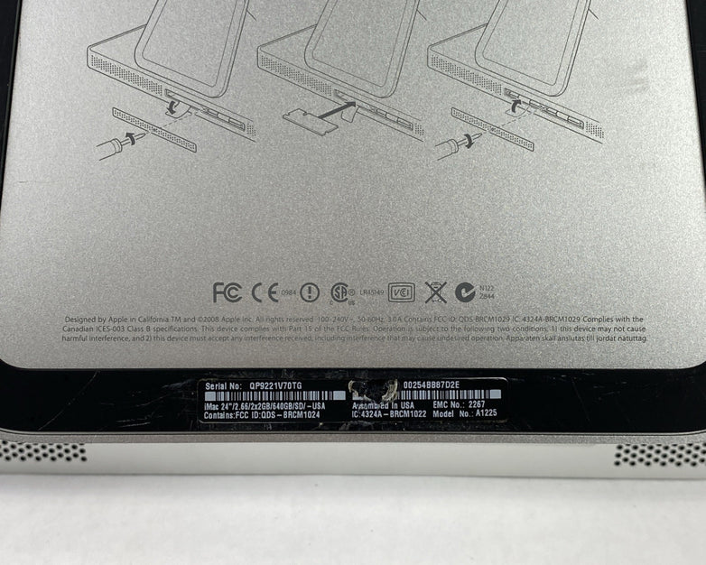 Apple A1225 iMac 24" 2009 2.66 GHz Core 2 Duo 8 GB RAM 640GB HDD macOS 10.11.6