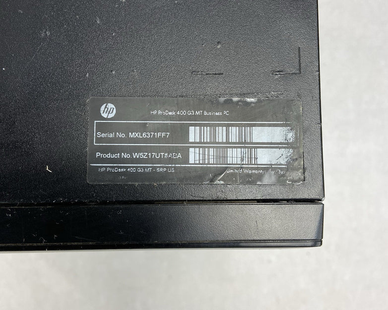 HP ProDesk 400 G3 MT Intel Core i5-6500 3.2GHz 8GB RAM No HDD No OS