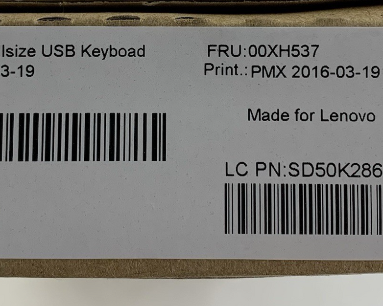 Lenovo KB1021 Wired USB Keyboard Black Full Size OEM PC   Untested   Lot of 2