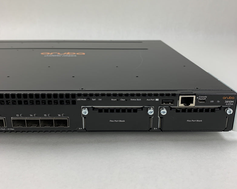 Aruba HP JL075A 3810M 16-Port SFP+ 2-Slot Managed Network Switch 1x Power Supply