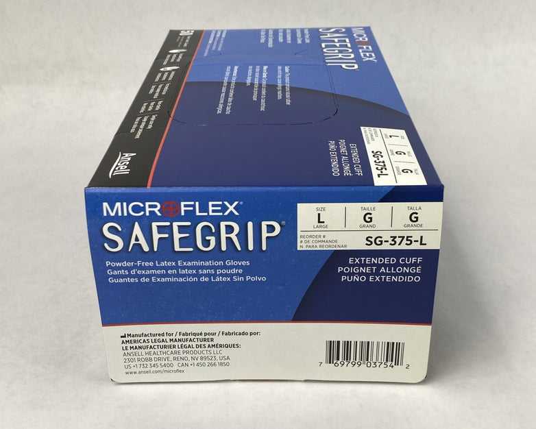 Ansell Microflex SG-375-L Exam Gloves Size L Blue - 500 Count