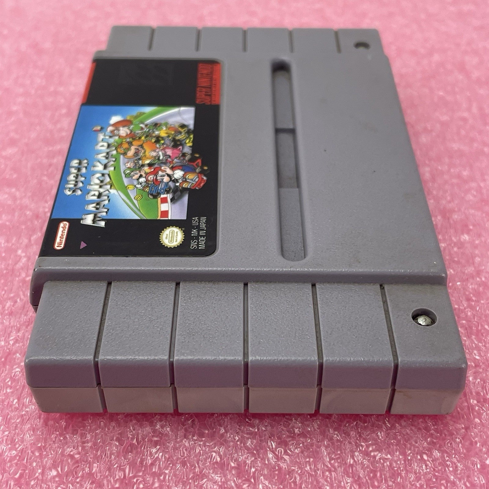 Nintendo Super Mario Kart SNES Game Cartridge NTSC Untested3