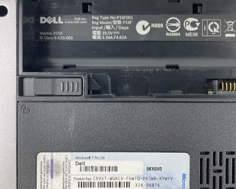 Dell Vostro 3550 15.6" i3-2310M 2.10 GHz 4 GB RAM No SSD/OS/AC/Battery - Dents