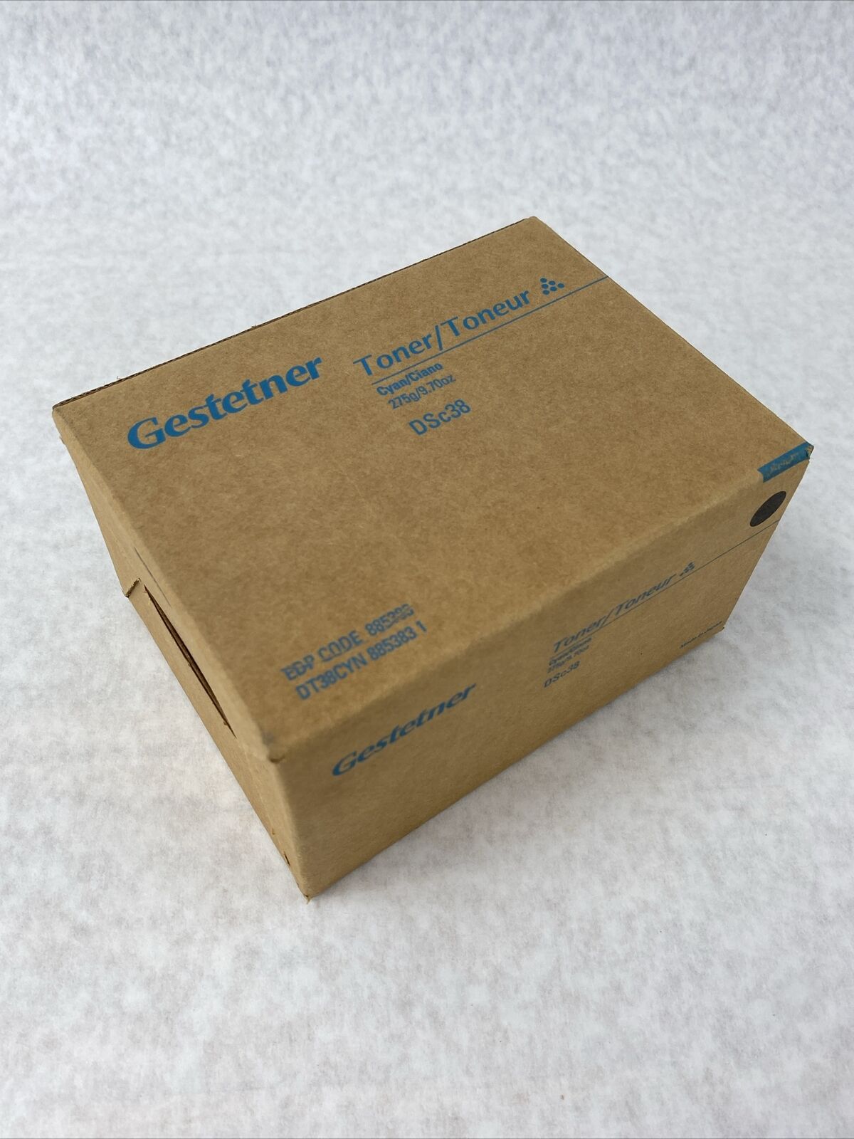 Genuine Gestetner DSc38 Cyan Toner Cassette 275g 9.70oz 885383