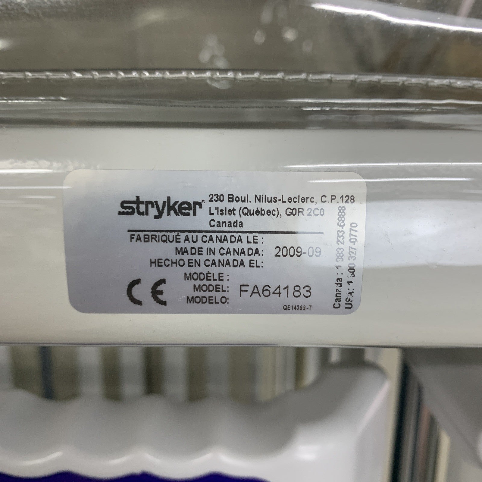 Stryker Cub FL19H Pediatric Crib with Mattress and FA64183 Retractable Top