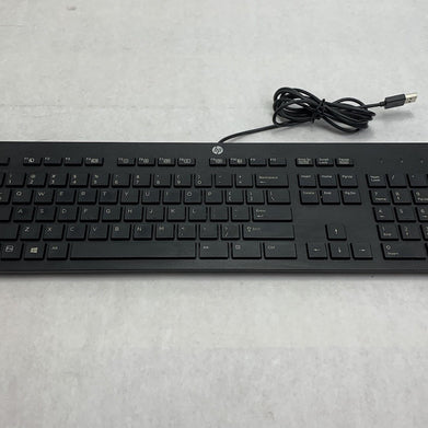 HP PH0U Slim USB Wired QWERTY Keyboard Black (Lot of 4)