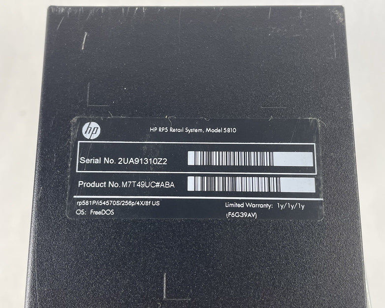HP RP5 5810 DT i5-4570S 2.90 GHz 4 GB RAM No HDD/OS - Missing Side Panel