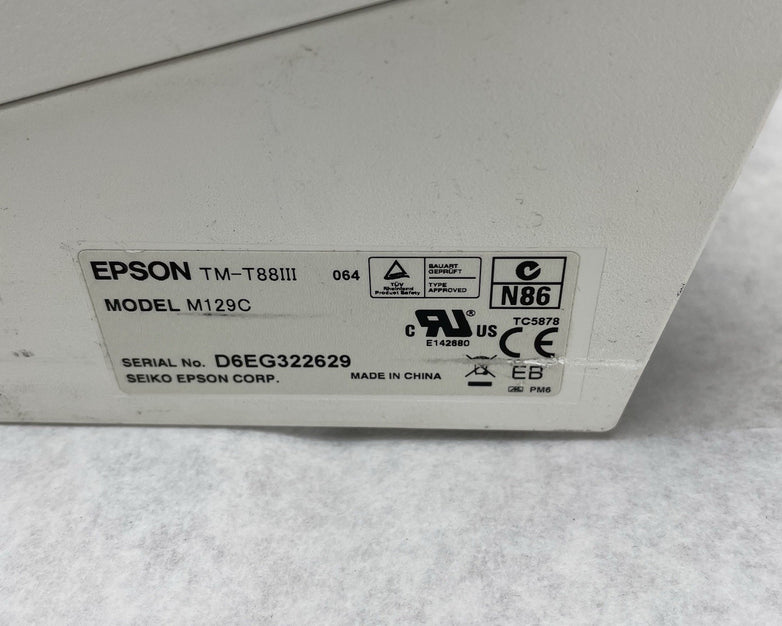 Epson M129C TM-T88III Thermal Receipt Printer Only Tested