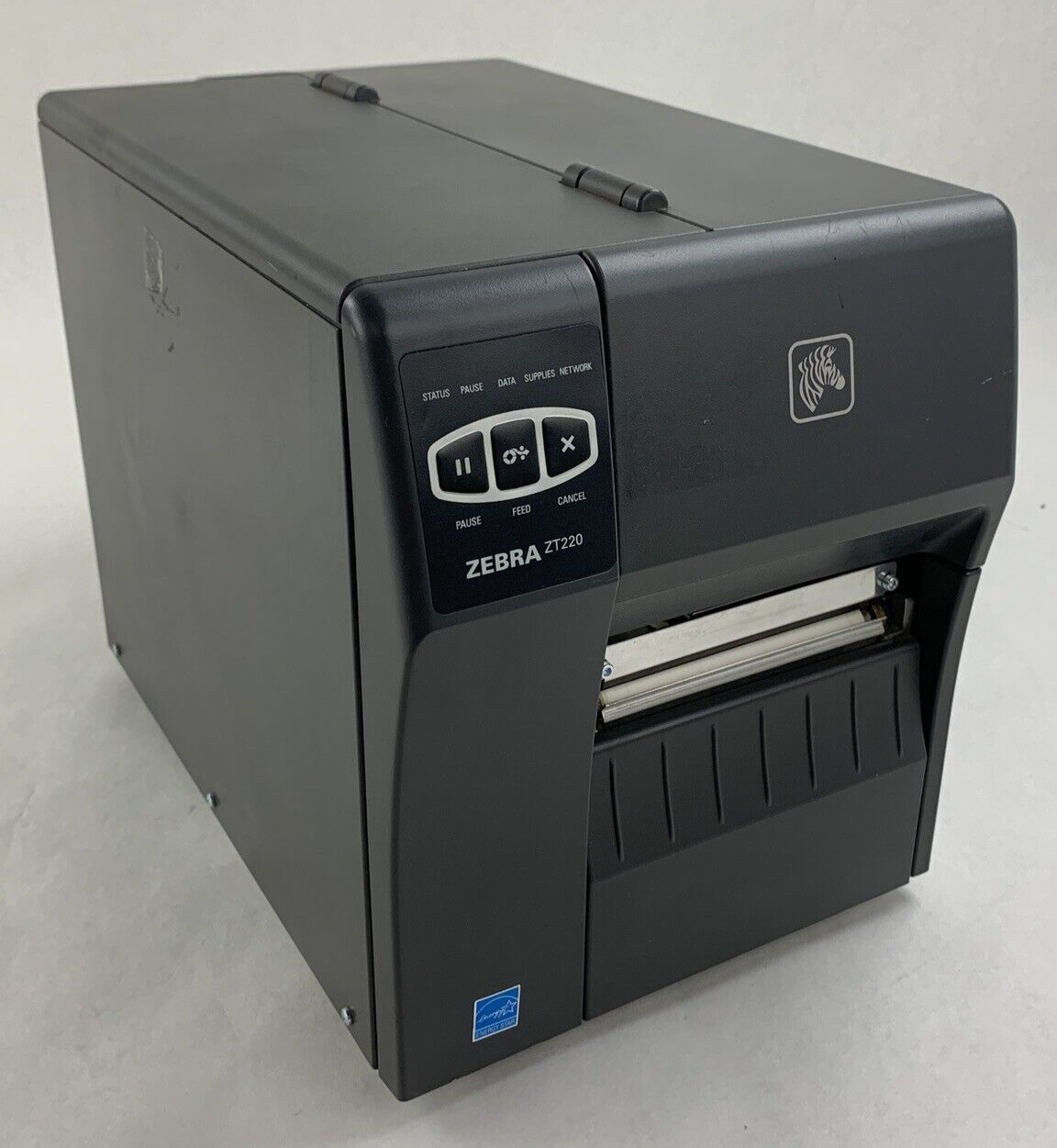 Zebra ZT220 ZT22042-D01000FZ Thermal Label Printer Tested Missing Clamp Handle