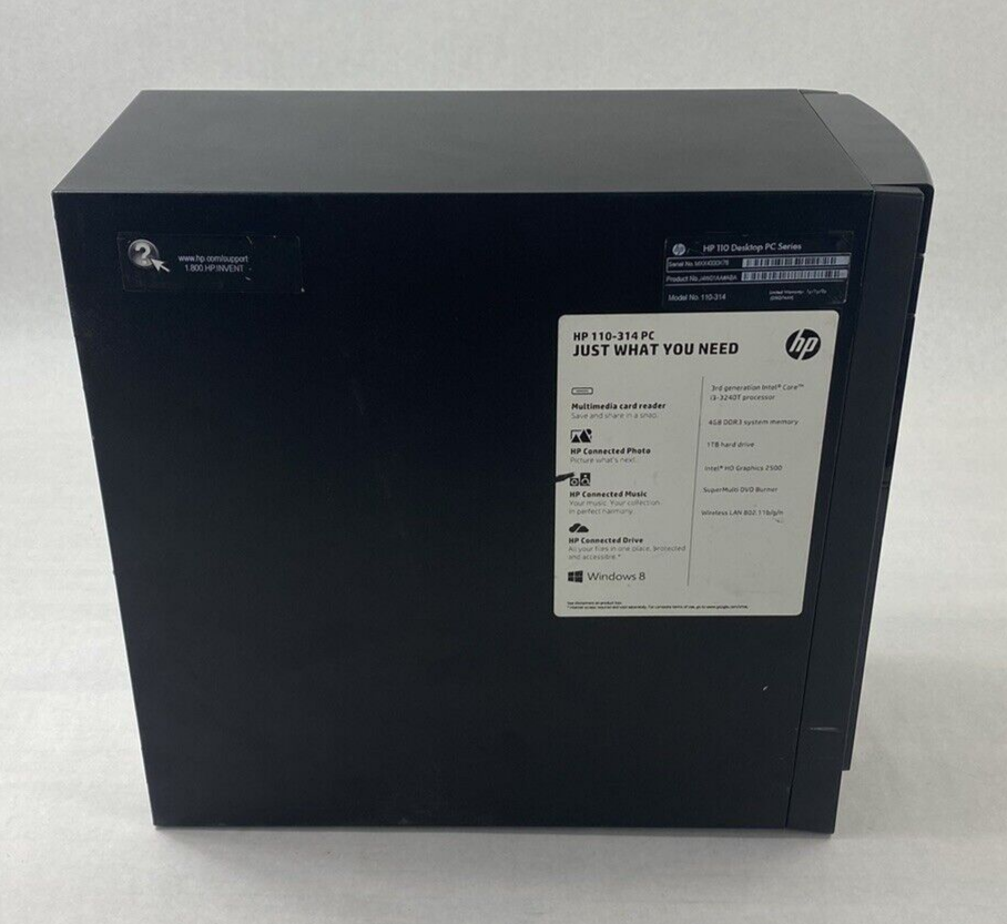 HP 110-314 MT Intel Core-i3 3240T 2.90GHz 4GB RAM No HDD No OS