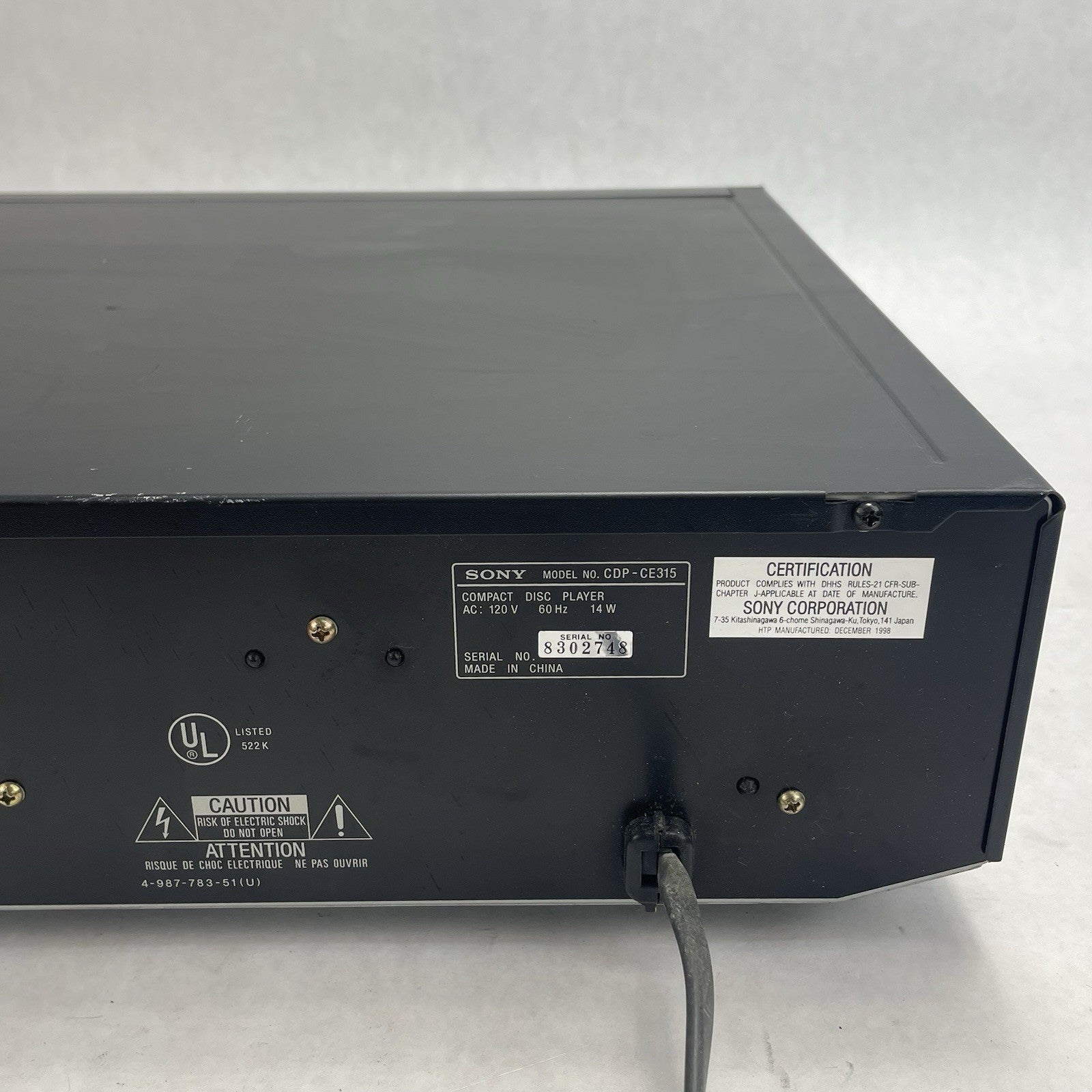 Sony CDP-CE315 5 Disc Changer CD Player Tested7