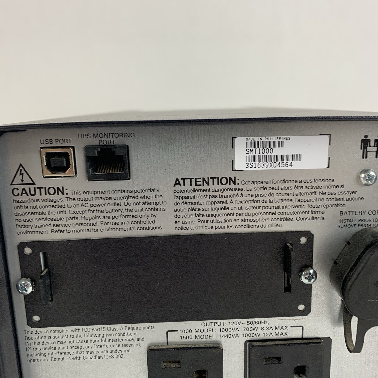 APC SMT1000 Smart-UPS 1000  Uninterrupted Power Supply No Battery4