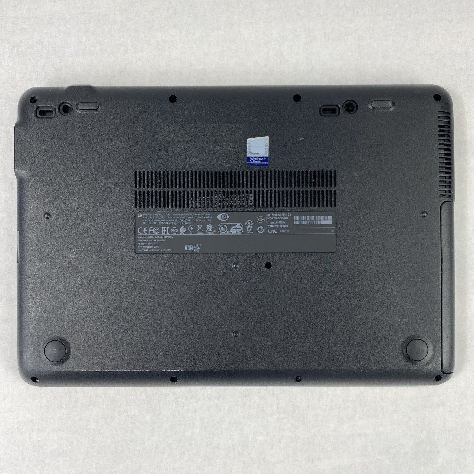 HP ProBook 640 G3 Core i5-7200U 2.50 GHz 8 GB RAM 14" No Battery No HDD No OS