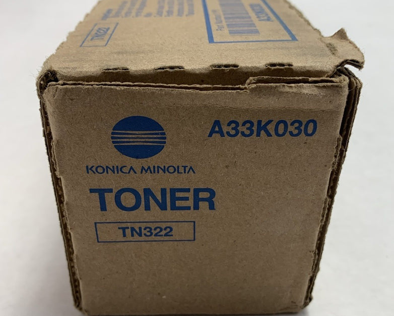 Konica Minolta TN322 A33K030 Black Toner Cartridge - Open Box
