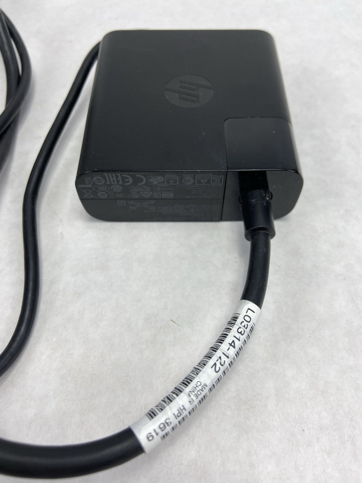 HP 65W Type C USB-C AC Adapter Charger TPN-CA06 - Long Reach 12ft - Tested