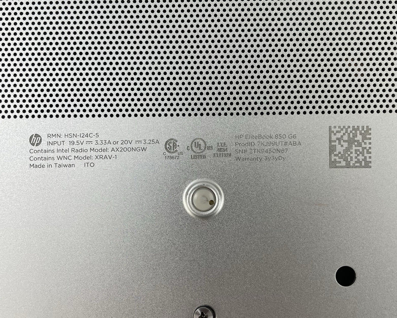 HP EliteBook 850 G6 15.6" i5-8365U 1.60 GHz 16 GB RAM No SSD/OS/AC/Batt