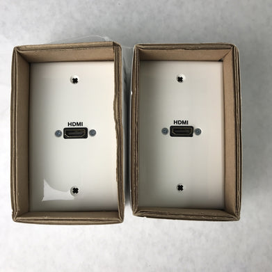 Lot of (2) Panel Crafters 1-Gang HDMI Wall Plate PCD-1500-P-W