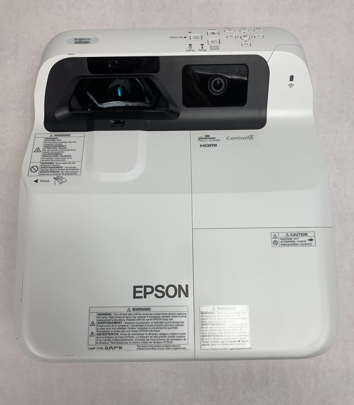 Epson PowerLite 695Wi H740A LCD Lamp Projector 528 Lamp Hours - No Remote5