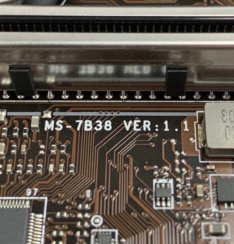 MSI MS-7B38 Ver: 1.1 Motherboard Ryzen 3 2200G 3.5GHz 8GB RAM w/ Shield