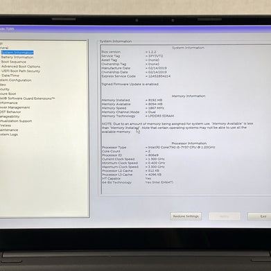 Dell Latitude 7285 12.3" Touch i5-7Y57 1.20 GHz 8 GB RAM No HDD No OS