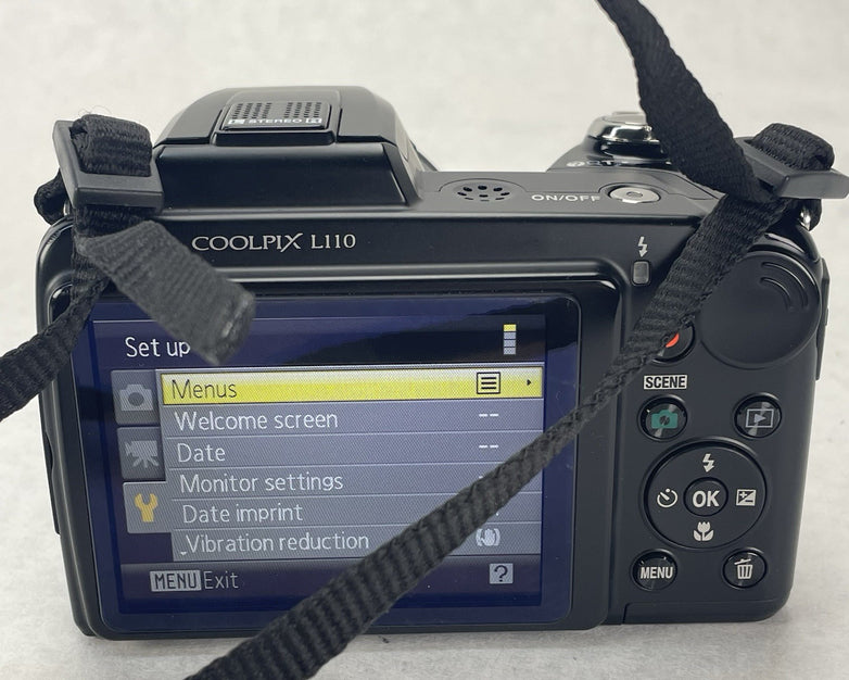 Nikon Coolpix L110 12.1MP Digital Camera Black Tested Camera Only